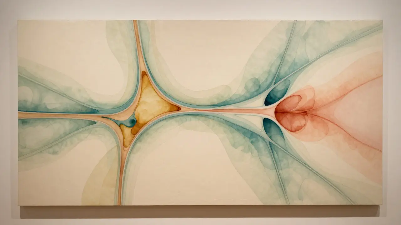 Abstraktní zobrazení fasciální tkáně